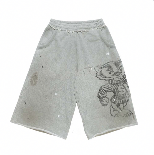 Saint Vanity Badger Long Shorts Grey