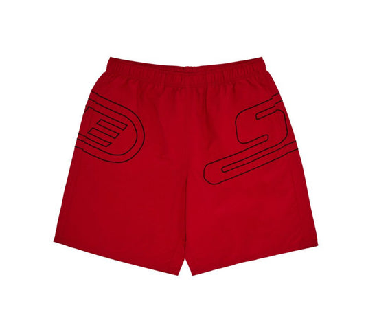 Supreme Big Logo Nylon Shorts Red