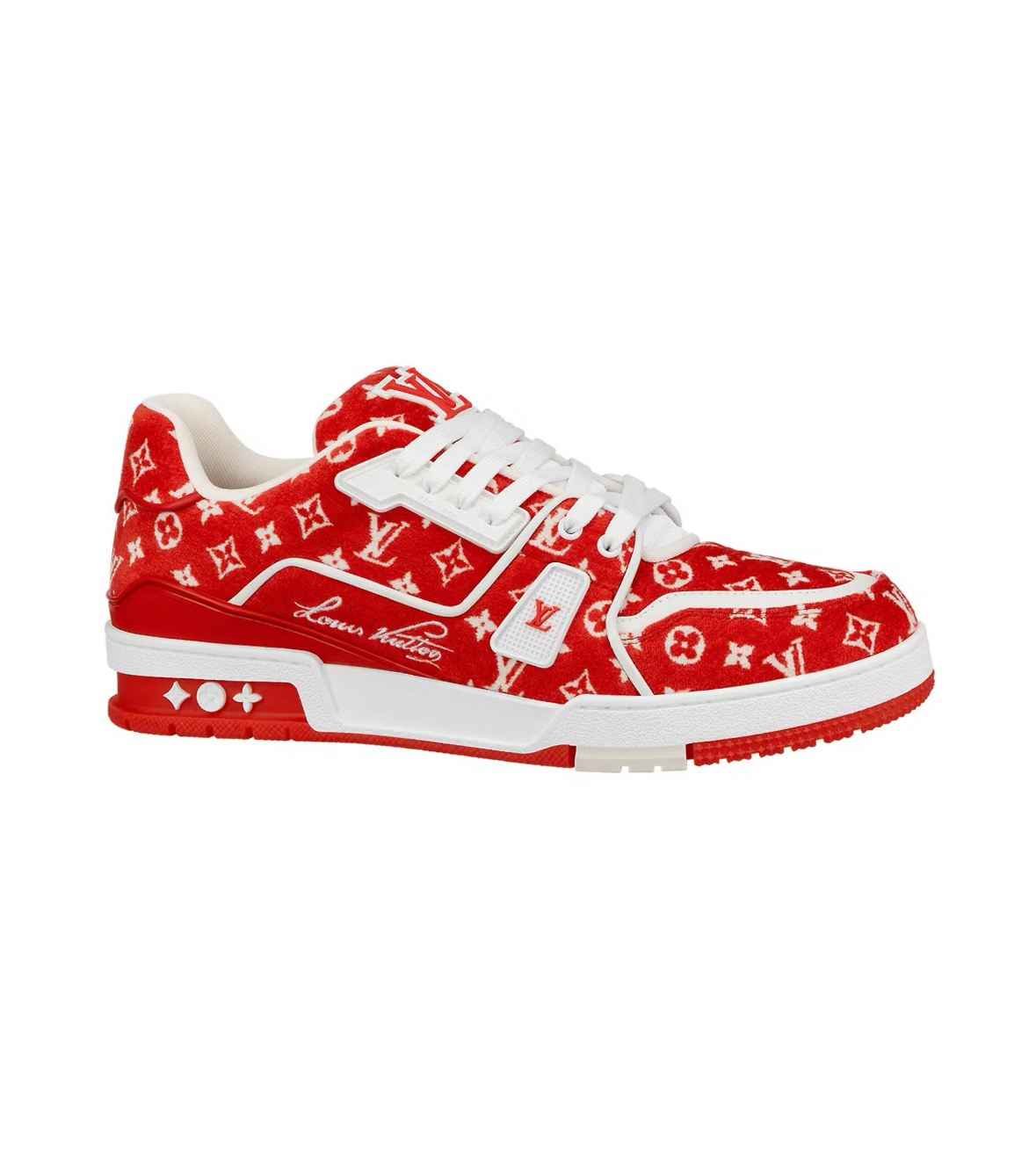 Louis Vuitton Trainer Monogram Textile Red/White