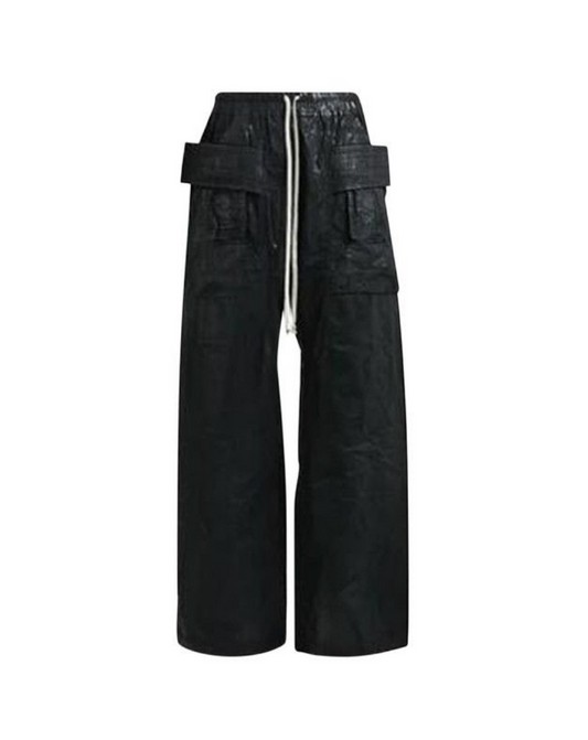 Rick Owens DRKSHDW Creatch Wide Cargo Pants Black