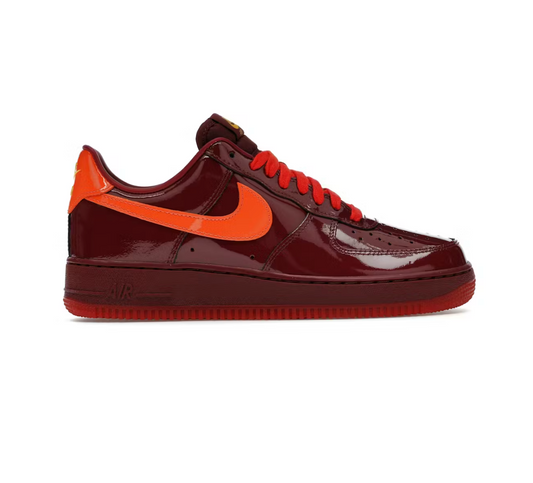 Air Force 1 Patent Leather Dark Team Red Safety Orange