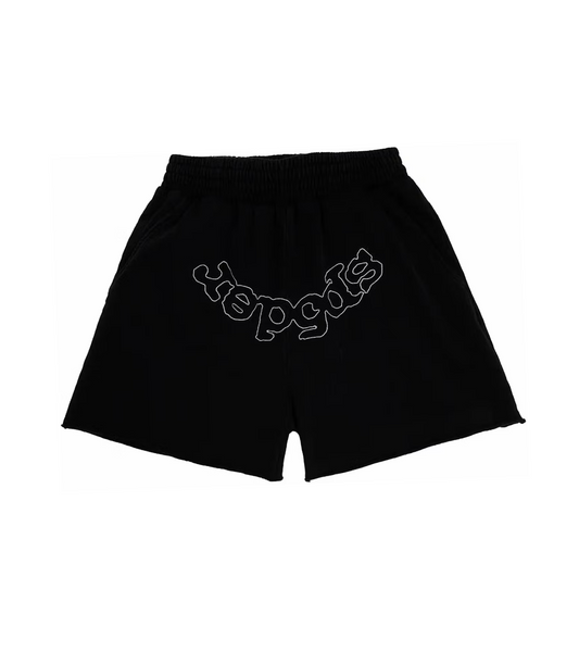 Sp5der OG Logo Embroidered Shorts Black
