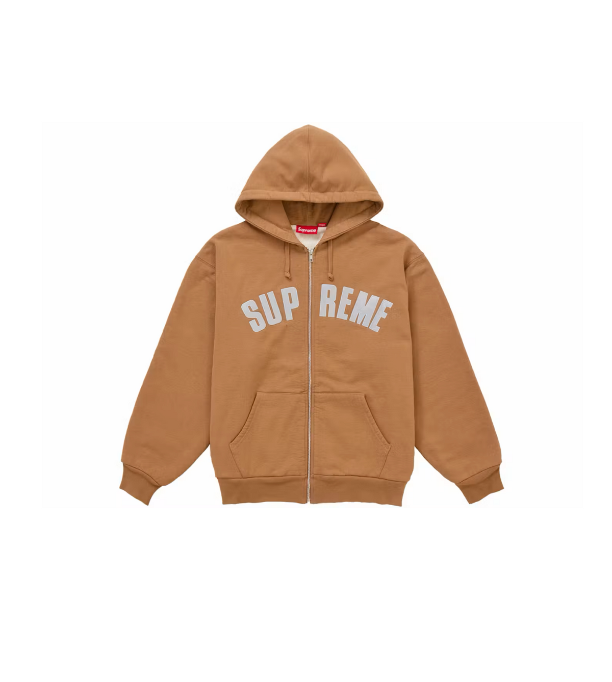 Supreme Arc Logo Thermal Zip-Up Brown