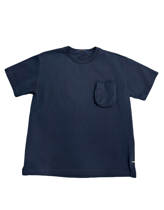 Louis Vuitton 3D Pocket Monogram T-Shirt Navy (PREOWNED)