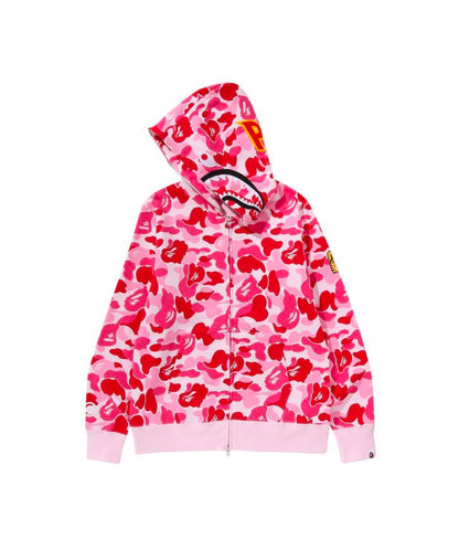 Bape Poner ABC Camo 2nd Shark Full Zip Pink