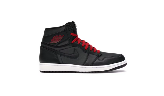 Jordan 1 Black Satin Gym Red