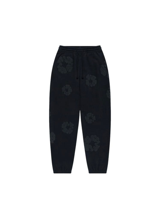 Denim Tears Cotton Wreath Sweatpants Monochrome Black