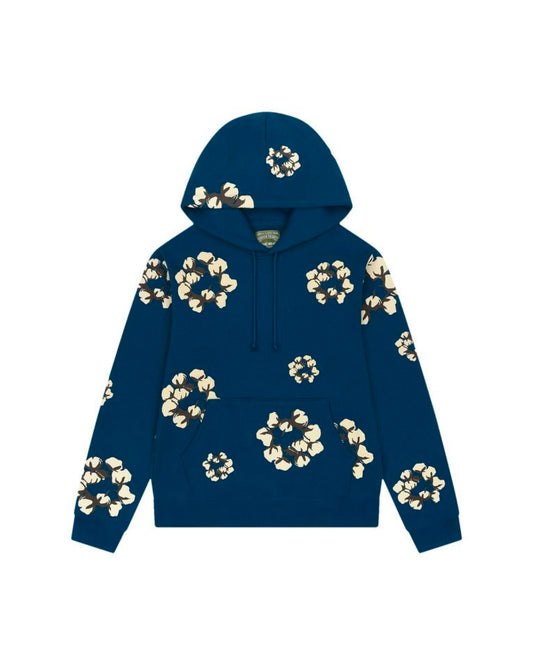 Denim Tears CPFM Wreath Hoodie Blue