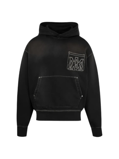 Amiri MA Outline Oversized Hoodie Black