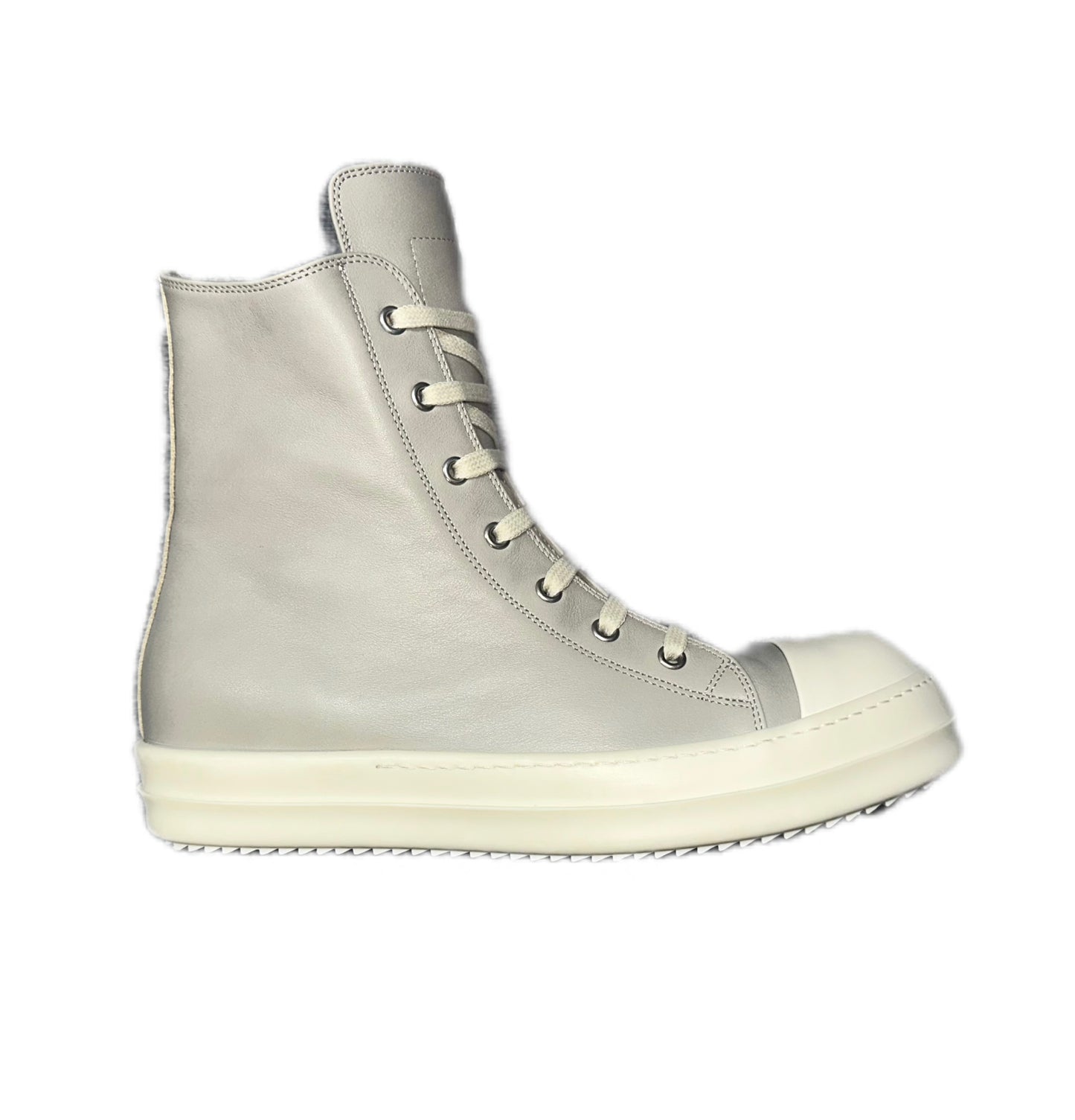 Rick Owens Hollywood High Leather Pearl Milk