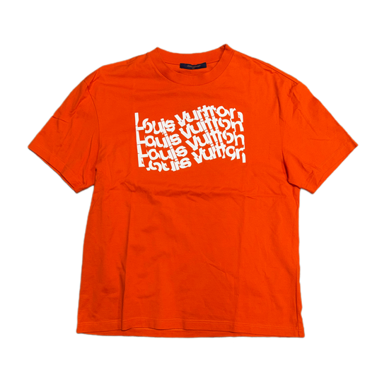 Louis Vuitton Graphic Print T-Shirt Orange (PREOWNED)
