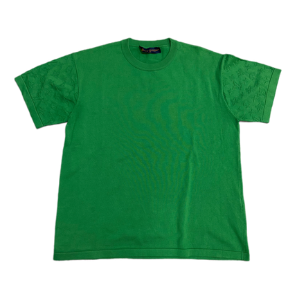 Louis Vuitton Embossed Logo Knit  T-Shirt Green (PREOWNED)