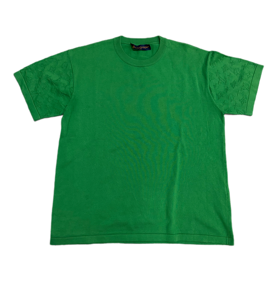 Louis Vuitton Embossed Logo Knit  T-Shirt Green (PREOWNED)