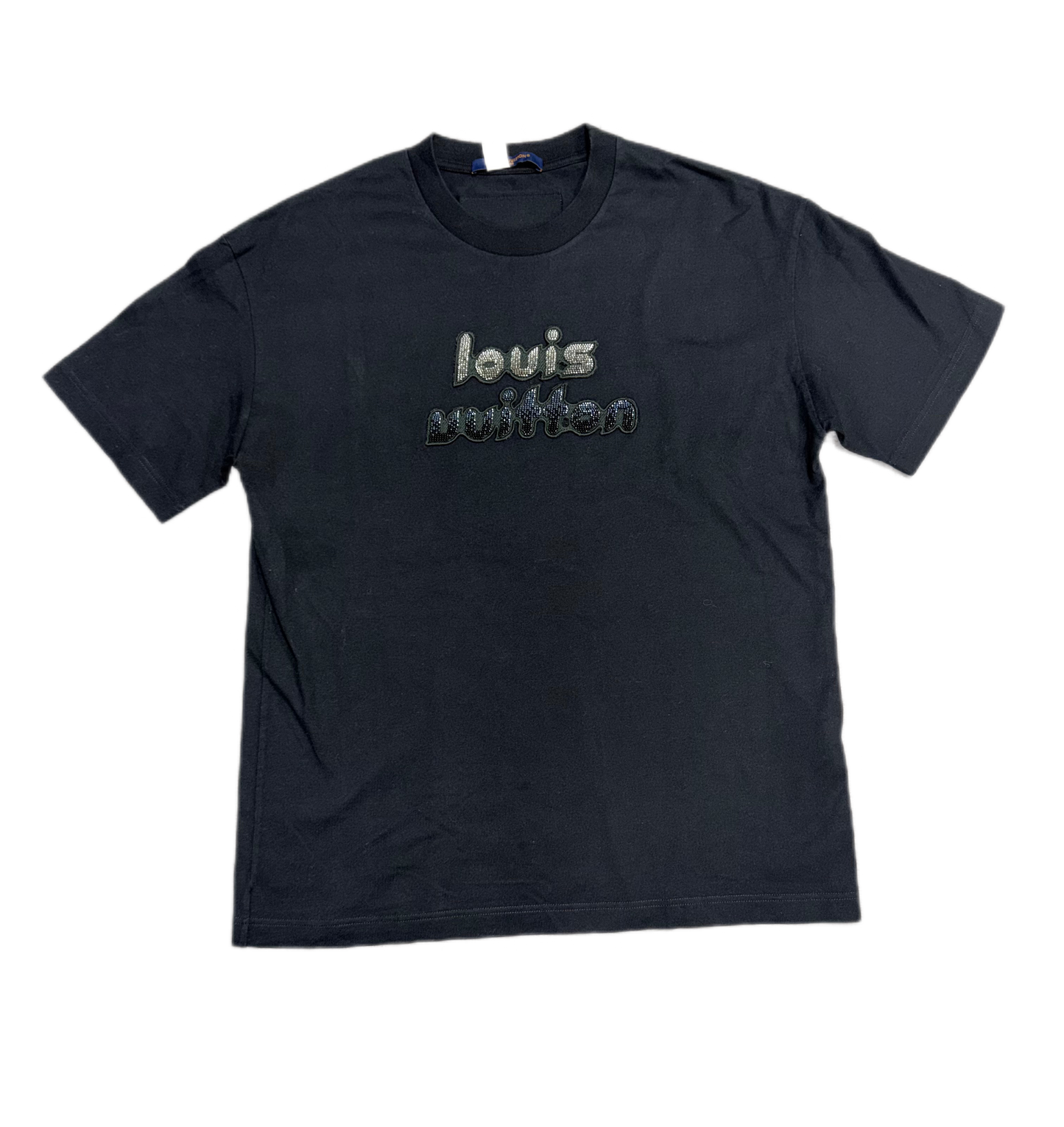 Louis Vuitton Bead Embroidered T-Shirt Black (PREOWNED)