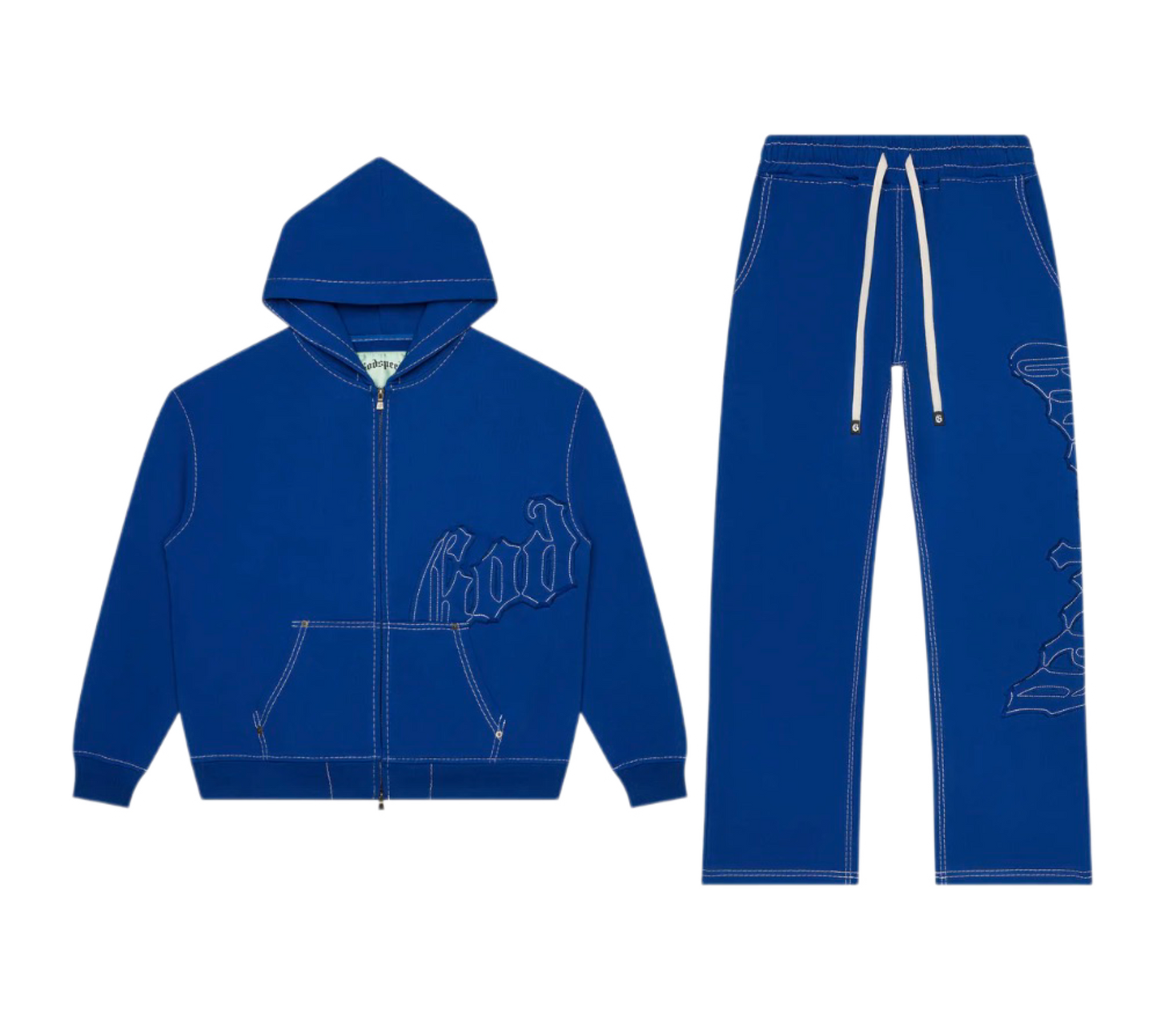 Godspeed OG Logo Stitched Sweatsuit Blue