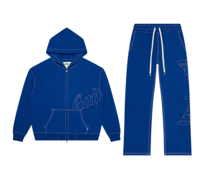 Godspeed OG Logo Stitched Sweatsuit Blue