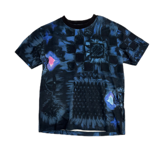 Louis Vuitton Salt Damier Print T-Shirt Black/Blue (PREOWNED)