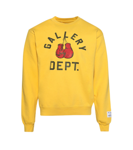 Gallery Dept Boxing Merch Crewneck Gold Yellow