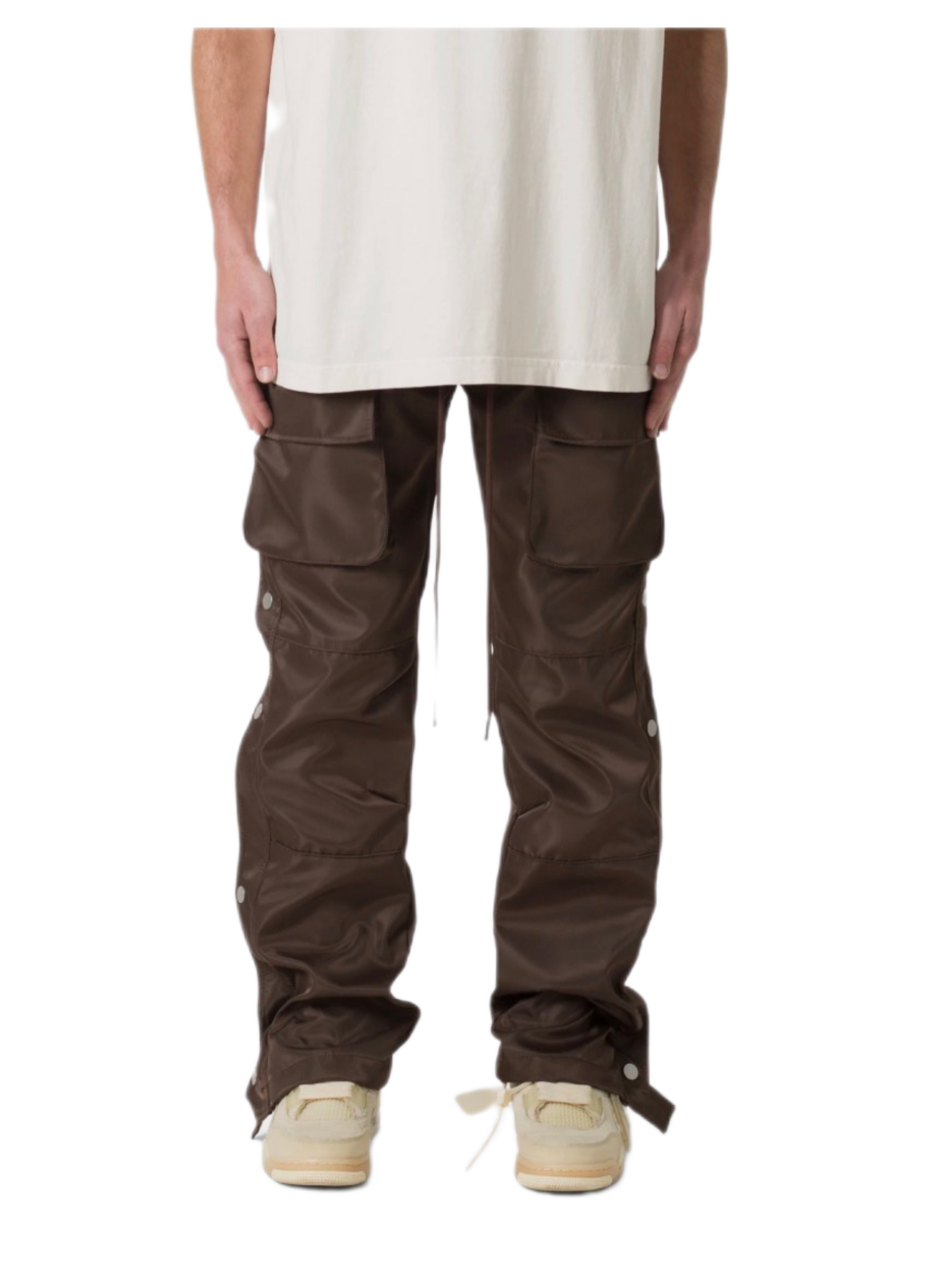 Mnml Snap Front Cargo Pants Brown