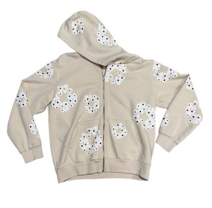 Denim Tears Rhinestone Zip-Up Oatmeal (PREOWNED)