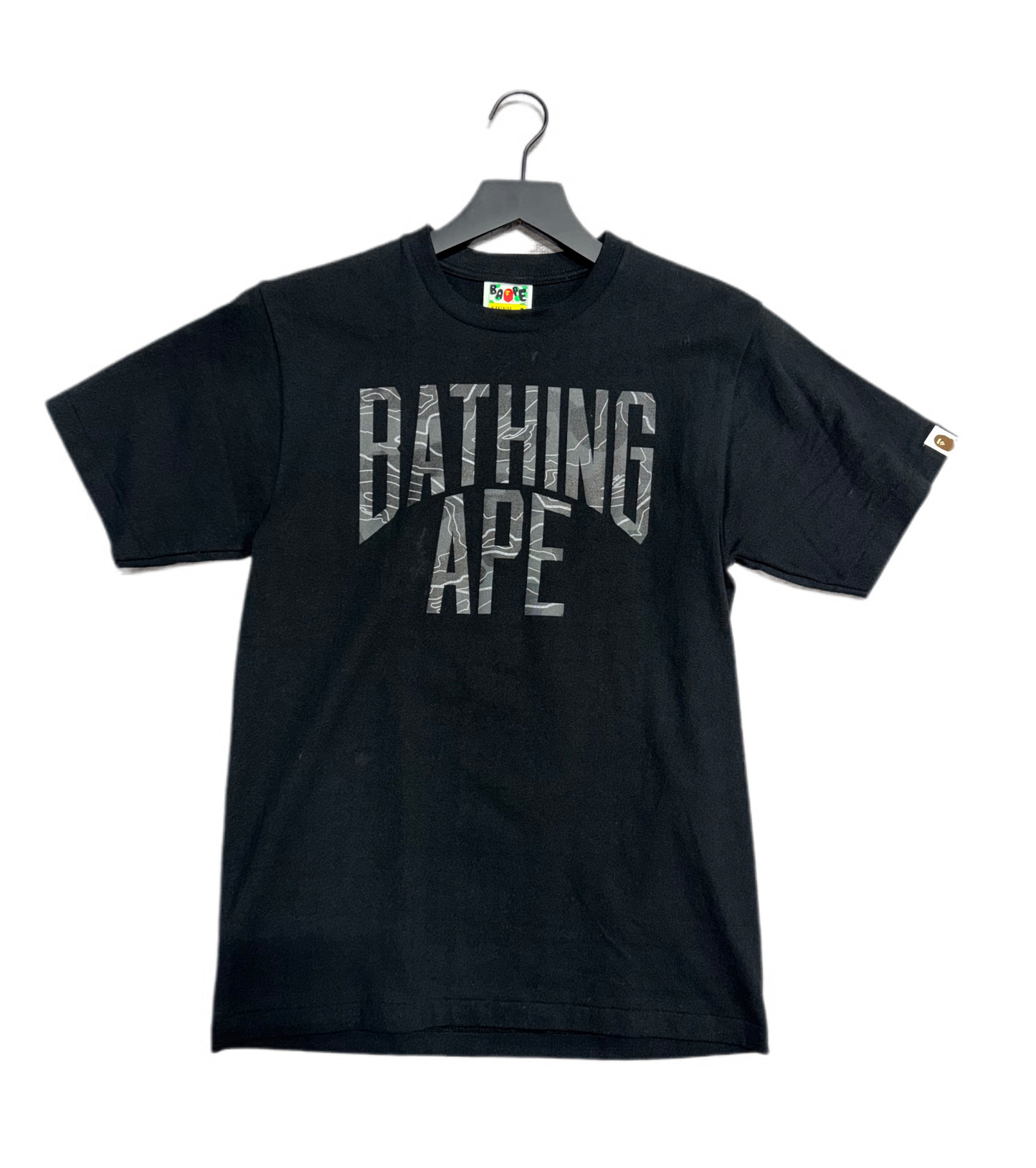 Bape Layered Line Camo NYC Logo T-Shirt Black (PREOWNED)