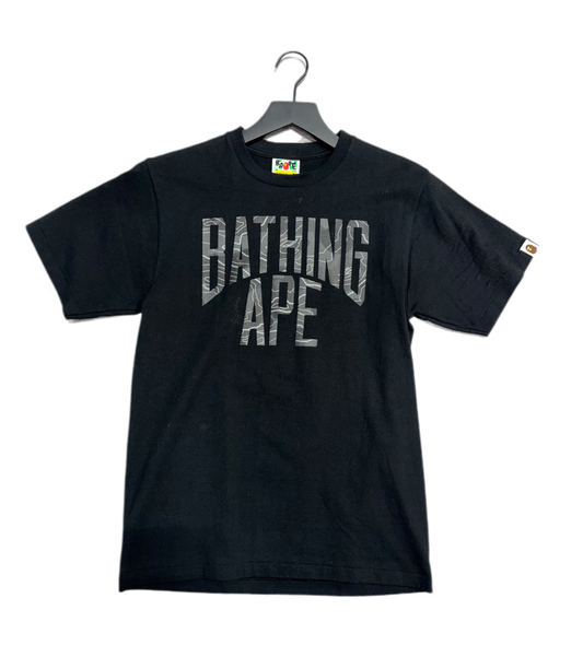 Bape Layered Line Camo NYC Logo T-Shirt Black (PREOWNED)