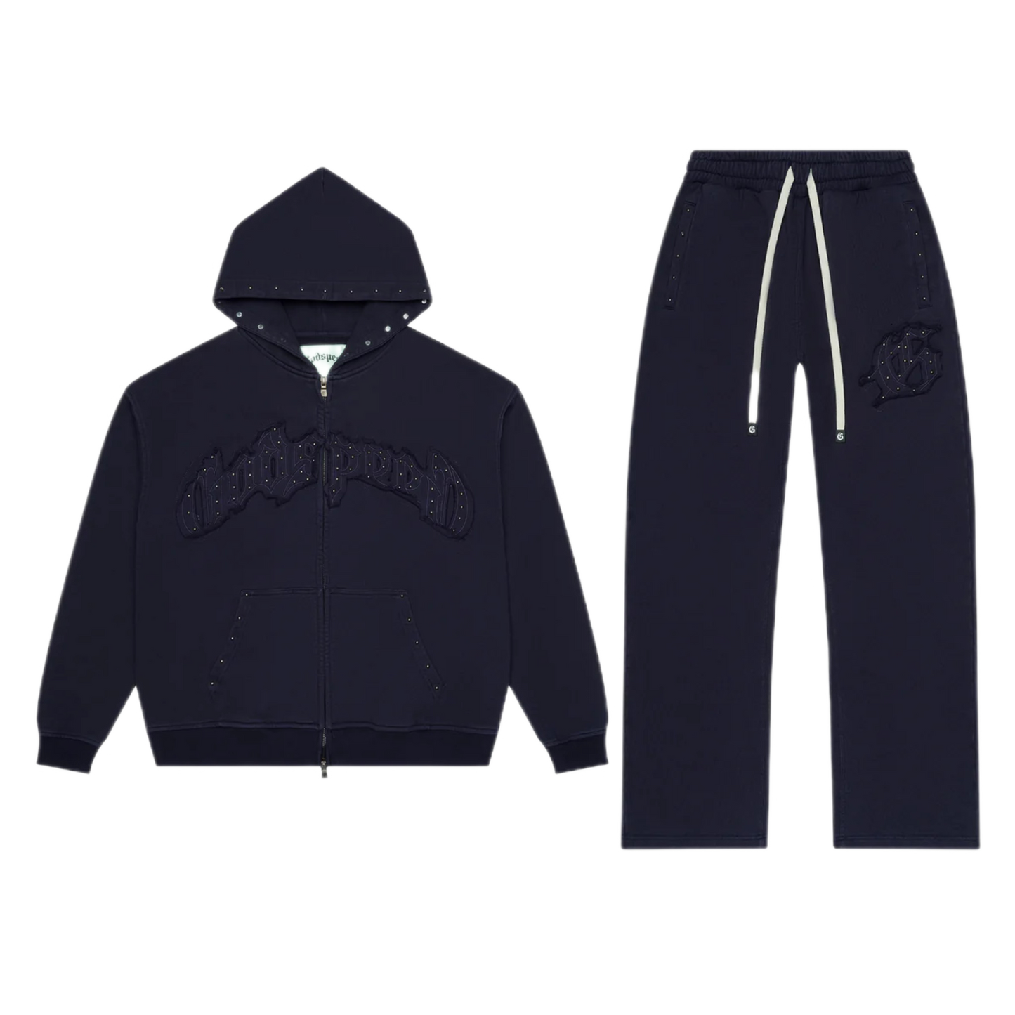 Godspeed Symmetric Studded Sweatsuit Navy