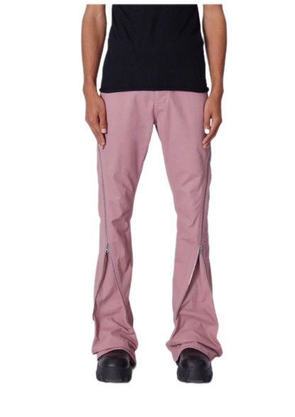 Mnml D519 Zipper Flare Denim Pink