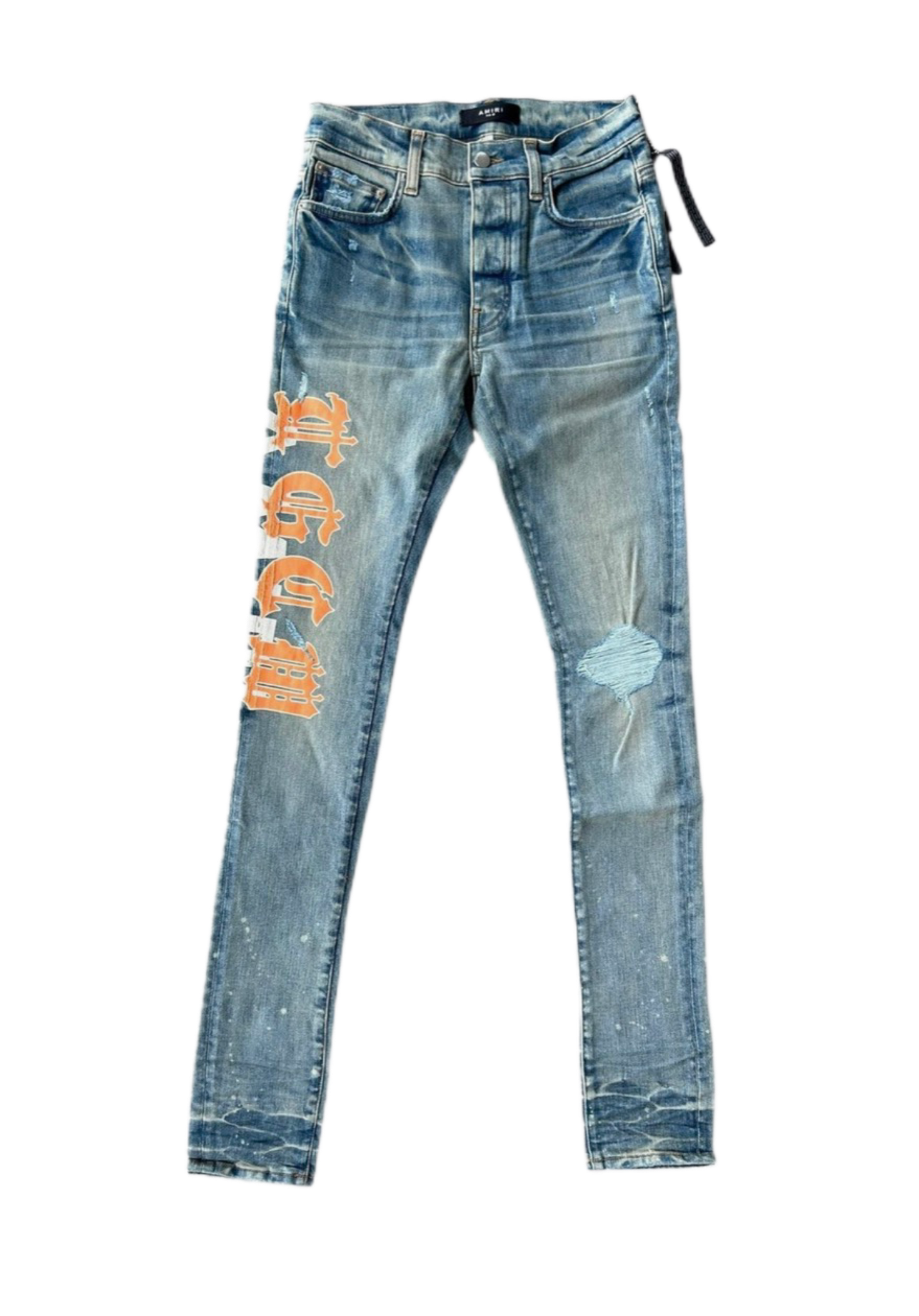 Amiri Jeans TGCW Distressed Clay Indigo/Orange