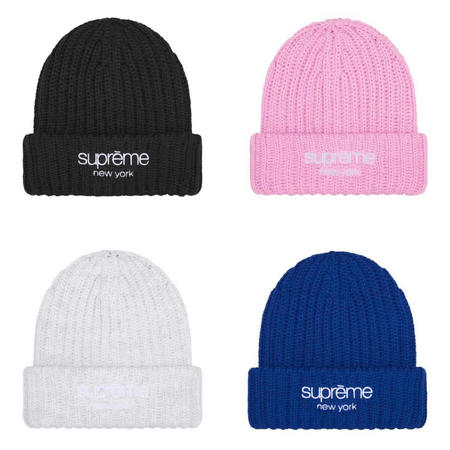 Supreme Chunky Rib Classic Logo Beanie