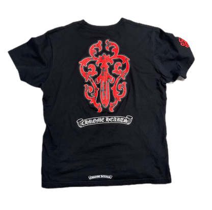 Chrome Hearts Dagger T-Shirt Black/Red (PREOWNED)