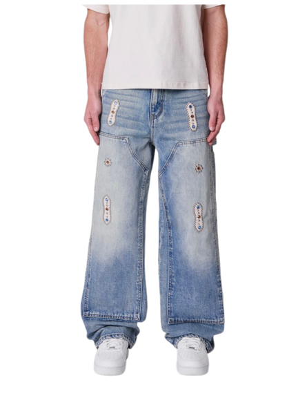 MNML V734 Western Jewel Jeans Blue
