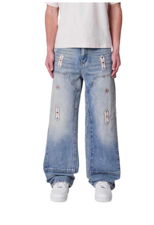 MNML V734 Western Jewel Jeans Blue