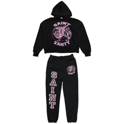 Saint Vanity Griffin Sweatsuit Black/Pink