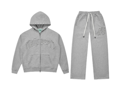 Godspeed Symmetric Studded VVS Sweatsuit Heather Grey