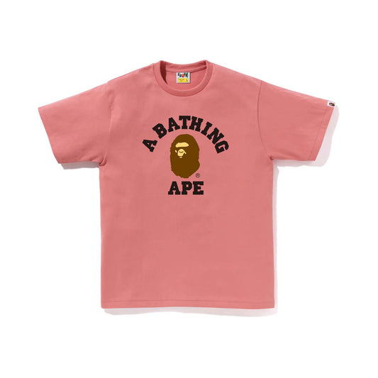 Bape A Bathing Ape College T-Shirt Pink