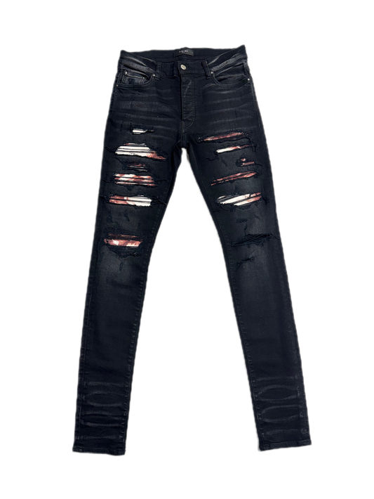Amiri Jeans Thrasher Tie Dye Aged Black (PREOWNED)