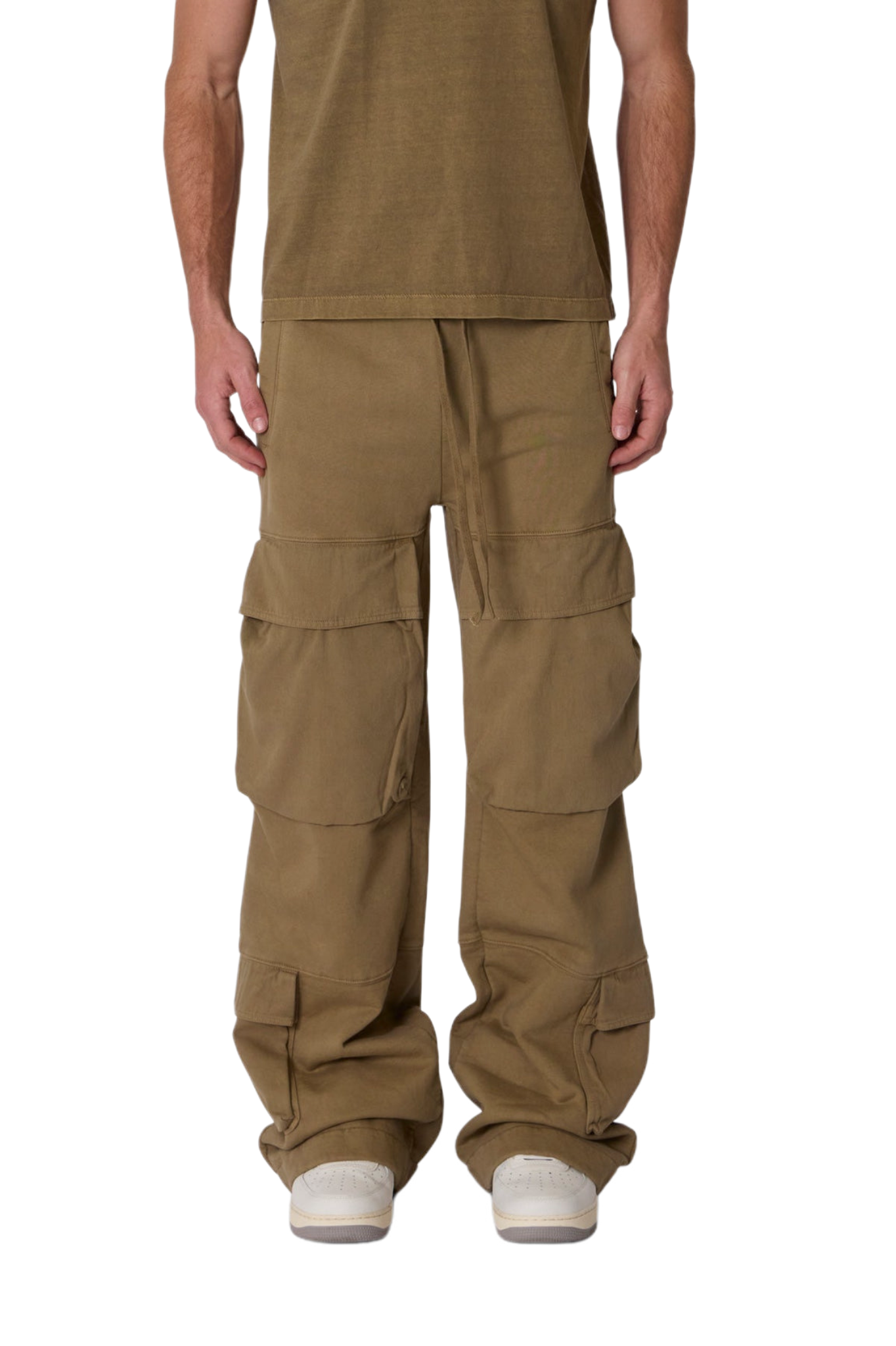 MNML Front Cargo Sweatpants Washed Earth