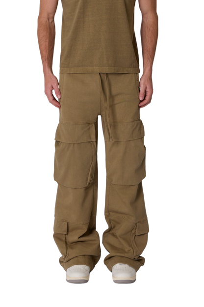 MNML Front Cargo Sweatpants Washed Earth