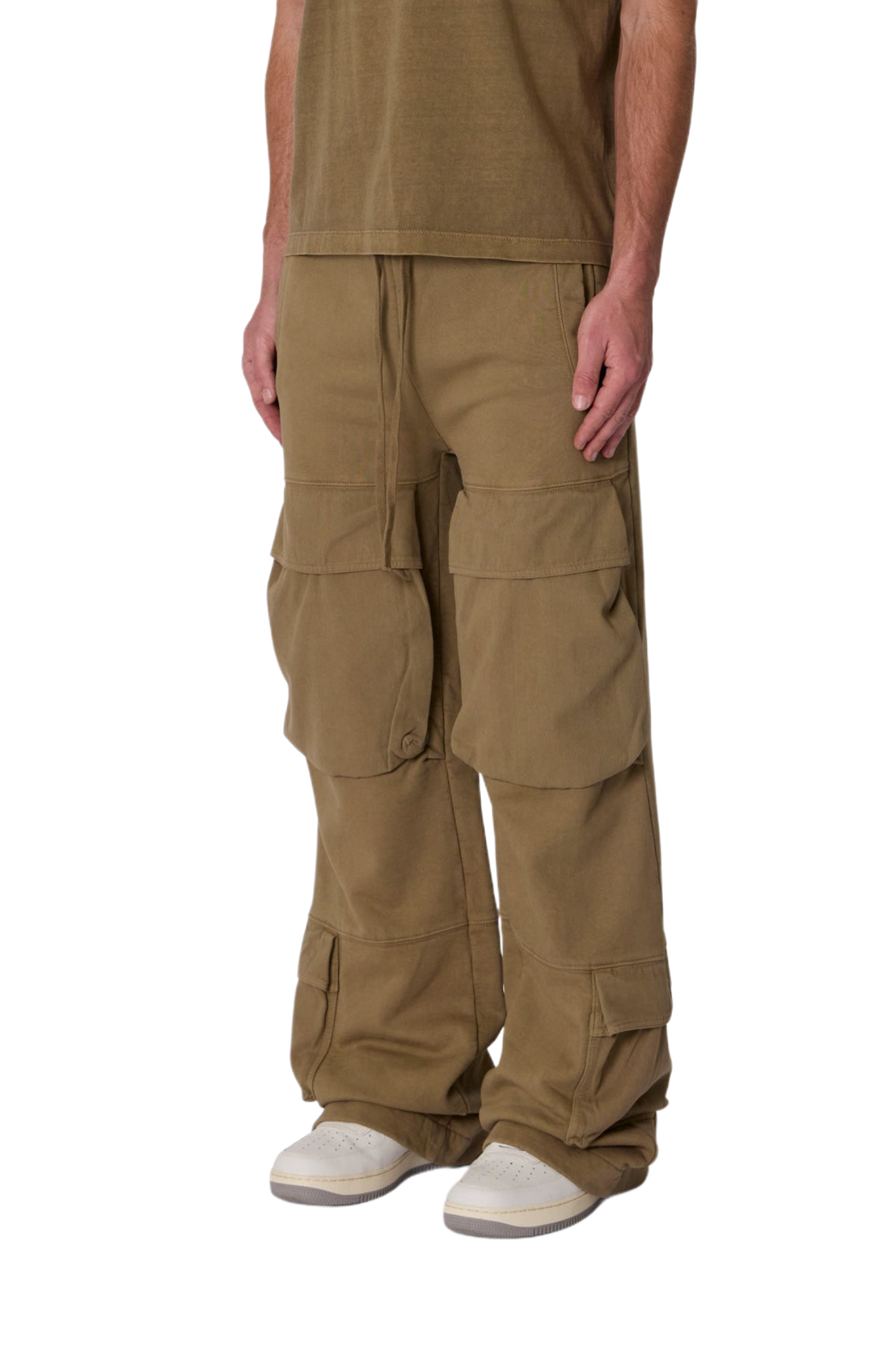 MNML Front Cargo Sweatpants Washed Earth