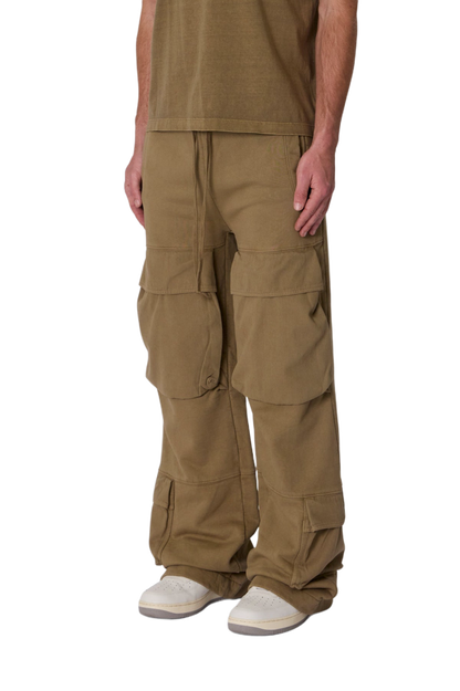 MNML Front Cargo Sweatpants Washed Earth