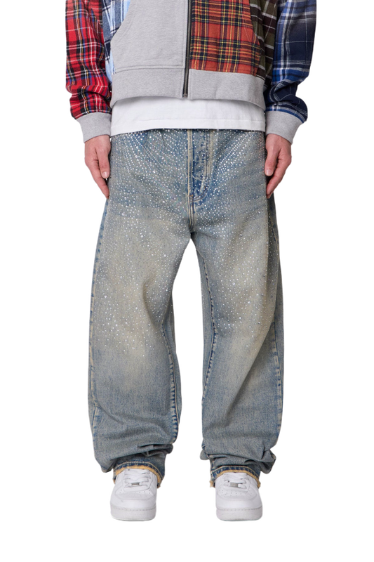 MNML Ultra Baggy Gem Jeans Blue