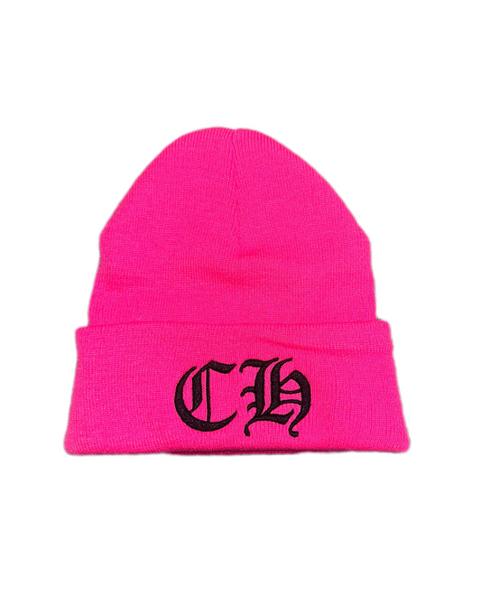 Chrome Hearts CH Logo Beanie Pink