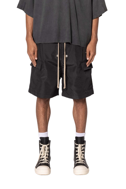 MNML Rave Double Cargo Shorts Black