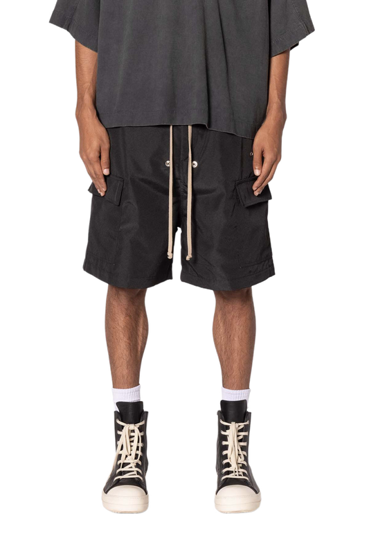 MNML Rave Double Cargo Shorts Black