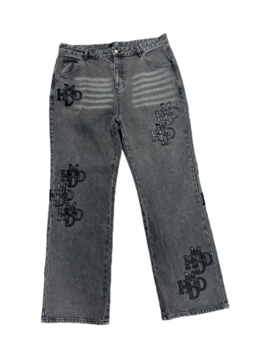 Happy Memories Dont Die Pants Double Black Patch Black (PREOWNED)