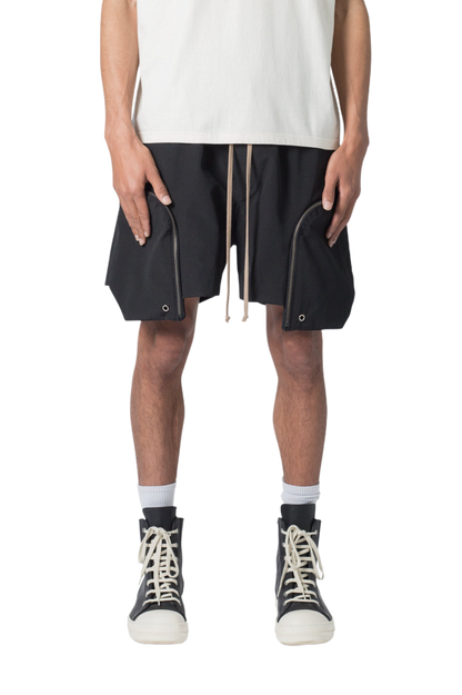 MNML Front Pocket Geo Shorts Black