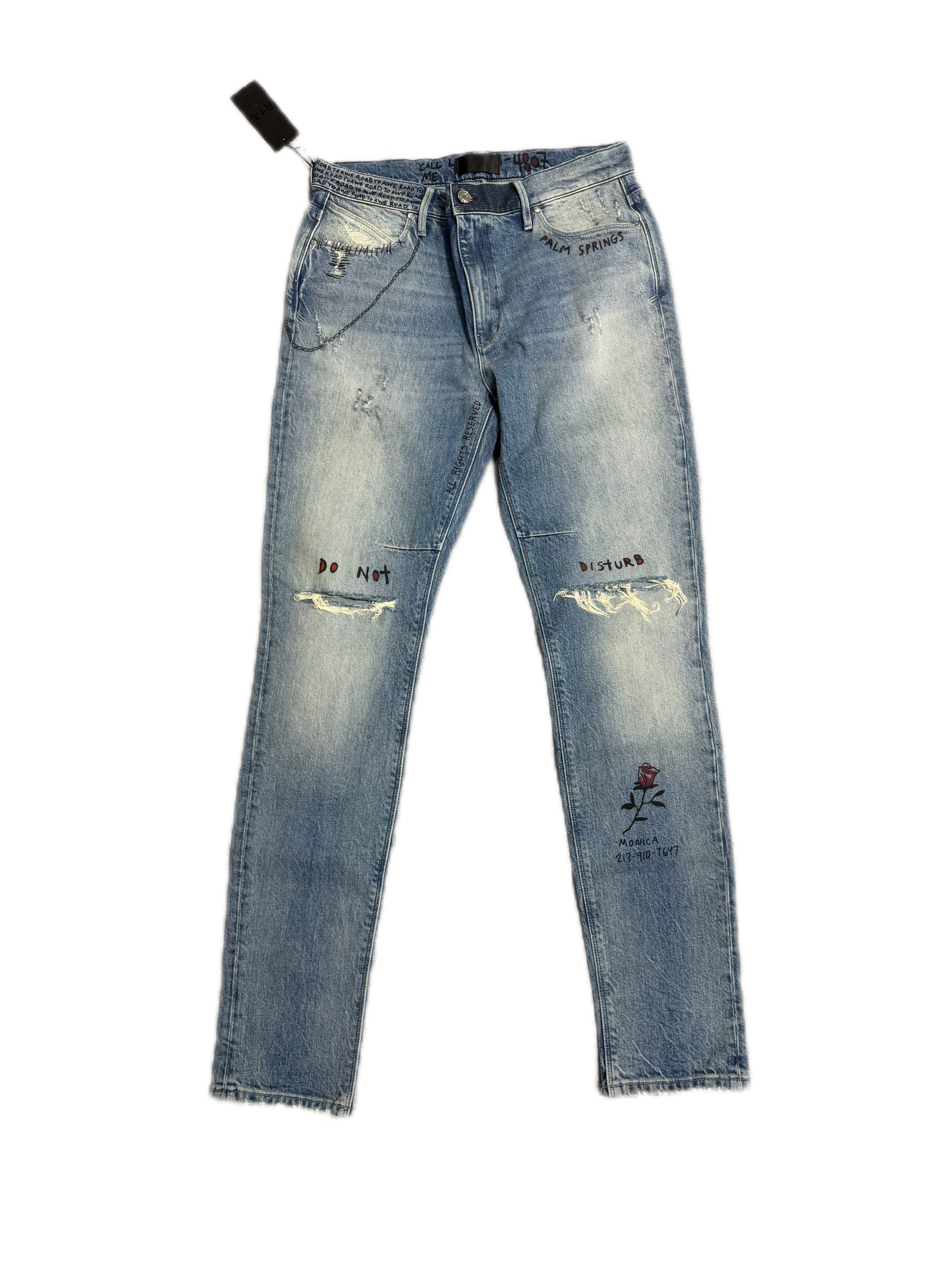 RTA Jeans Bryant Do Not Distrub Blue