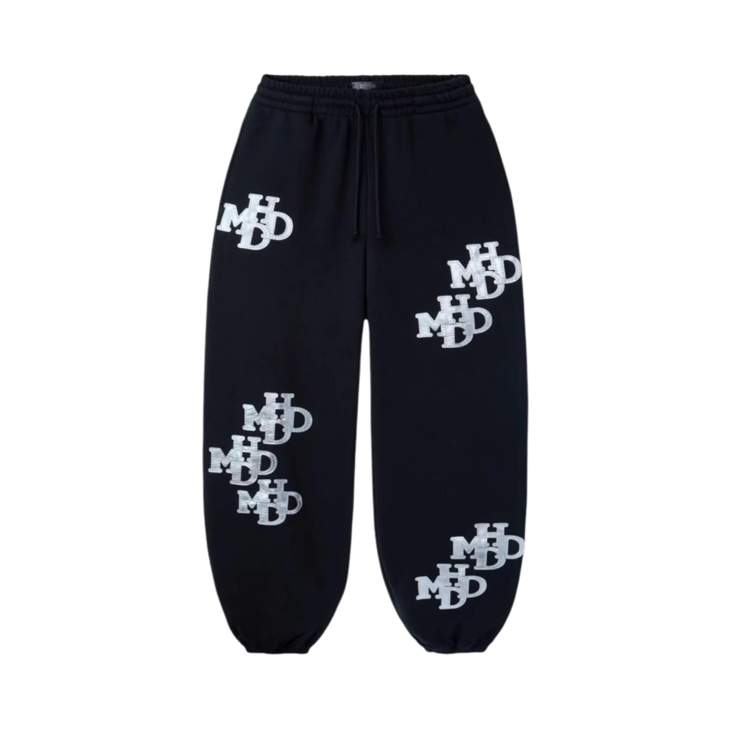 Happy Memories Dont Die Scrunch Patch Sweatpants Black/Silver