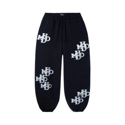 Happy Memories Dont Die Scrunch Patch Sweatpants Black/Silver